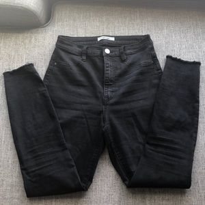 High waisted black jeans